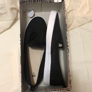 Black slip in loafers